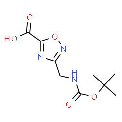 ChemSpider 2D Image | 3-({[(tert-butoxy)carbonyl]amino}methyl)-1,2,4-oxadiazole-5-carboxylic acid | C9H13N3O5