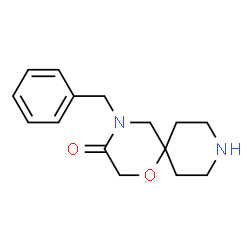 ChemSpider 2D Image | 4-Benzyl-1-oxa-4,9-diazaspiro[5.5]undecan-3-one | C15H20N2O2