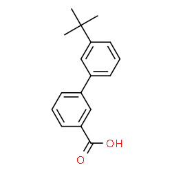 ChemSpider 2D Image | 3'-(2-Methyl-2-propanyl)-3-biphenylcarboxylic acid | C17H18O2