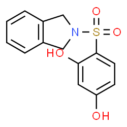 ChemSpider 2D Image | 4-(Isoindolin-2-Ylsulfonyl)benzene-1,3-Diol | C14H13NO4S