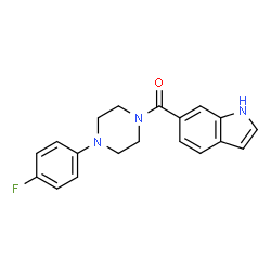 ChemSpider 2D Image | [4-(4-Fluorophenyl)-1-piperazinyl](1H-indol-6-yl)methanone | C19H18FN3O