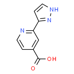ChemSpider 2D Image | 2-(1H-Pyrazol-3-yl)isonicotinic acid | C9H7N3O2