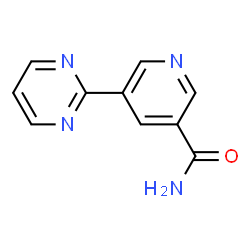 ChemSpider 2D Image | 5-(2-Pyrimidinyl)nicotinamide | C10H8N4O