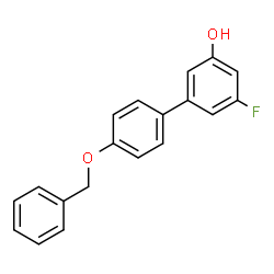 ChemSpider 2D Image | 4'-(Benzyloxy)-5-fluoro-3-biphenylol | C19H15FO2