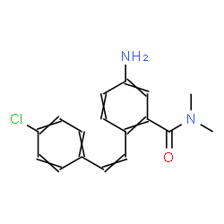 ChemSpider 2D Image | 5-Amino-2-[2-(4-chlorophenyl)vinyl]-N,N-dimethylbenzamide | C17H17ClN2O