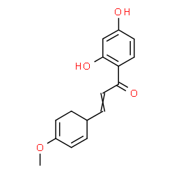 ChemSpider 2D Image | 1-(2,4-Dihydroxyphenyl)-3-(4-methoxy-2,4-cyclohexadien-1-yl)-2-propen-1-one | C16H16O4