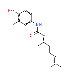 ChemSpider 2D Image | N-(4-Hydroxy-3,5-dimethylphenyl)-3,7-dimethyl-2,6-octadienamide | C18H25NO2