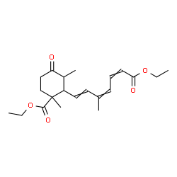 ChemSpider 2D Image | Ethyl 2-(7-ethoxy-3-methyl-7-oxo-1,3,5-heptatrien-1-yl)-1,3-dimethyl-4-oxocyclohexanecarboxylate | C21H30O5