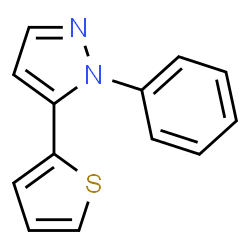 ChemSpider 2D Image | 1-Phenyl-5-(2-thienyl)-1H-pyrazole | C13H10N2S