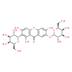 ChemSpider 2D Image | (6S)-2,6-Anhydro-6-[7-(alpha-L-galactopyranosyloxy)-1,3,6-trihydroxy-9-oxo-9H-xanthen-2-yl]-D-galactitol | C25H28O16
