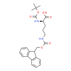 ChemSpider 2D Image | BOC-D-ORN(FMOC)-OH | C25H30N2O6