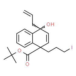 ChemSpider 2D Image | 2-Methyl-2-propanyl 4-allyl-4-hydroxy-1-(3-iodopropyl)-1,4-dihydro-1-naphthalenecarboxylate | C21H27IO3