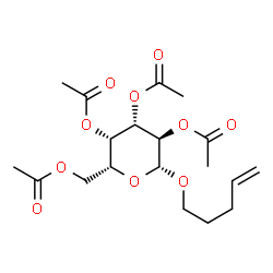 ChemSpider 2D Image | 4-Penten-1-yl 2,3,4,6-tetra-O-acetyl-beta-D-galactopyranoside | C19H28O10