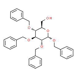 ChemSpider 2D Image | Benzyl 2,3,4-tri-O-benzyl-D-glucopyranoside | C34H36O6