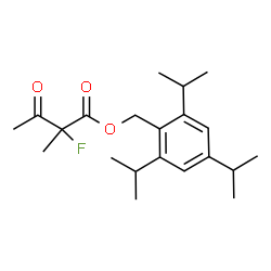 ChemSpider 2D Image | 2,4,6-Triisopropylbenzyl 2-fluoro-2-methyl-3-oxobutanoate | C21H31FO3