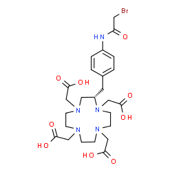 ChemSpider 2D Image | (S)-2-(4-(2-bromoacetamido)benzyl)-DOTA | C25H36BrN5O9