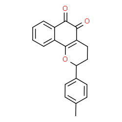 ChemSpider 2D Image | 2-(4-Methylphenyl)-3,4-dihydro-2H-benzo[h]chromene-5,6-dione | C20H16O3