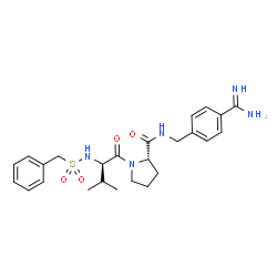 ChemSpider 2D Image | N-(Benzylsulfonyl)-D-valyl-N-(4-carbamimidoylbenzyl)-L-prolinamide | C25H33N5O4S