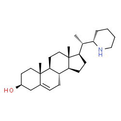 ChemSpider 2D Image | (3beta,20S)-20-[(2S)-2-Piperidinyl]pregn-5-en-3-ol | C26H43NO