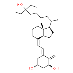 ChemSpider 2D Image | (1R,3S,5E)-5-[(2Z)-2-{(1R,3aS,7aR)-1-[(2S)-7-Ethyl-7-hydroxy-2-nonanyl]-7a-methyloctahydro-4H-inden-4-ylidene}ethylidene]-4-methylene-1,3-cyclohexanediol | C30H50O3