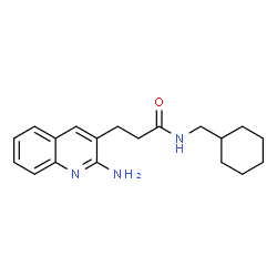 ChemSpider 2D Image | 3-(2-Amino-3-quinolinyl)-N-(cyclohexylmethyl)propanamide | C19H25N3O