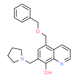 ChemSpider 2D Image | 5-[(Benzyloxy)methyl]-7-(1-pyrrolidinylmethyl)-8-quinolinol | C22H24N2O2