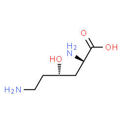ChemSpider 2D Image | 4-hydroxy-lysine | C6H14N2O3