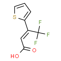 ChemSpider 2D Image | (2E)-4,4,4-Trifluoro-3-(2-thienyl)-2-butenoic acid | C8H5F3O2S