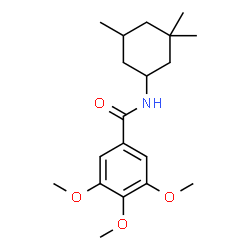 ChemSpider 2D Image | 3,4,5-Trimethoxy-N-(3,3,5-trimethylcyclohexyl)benzamide | C19H29NO4