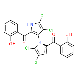 ChemSpider 2D Image | marinopyrrole A | C22H12Cl4N2O4