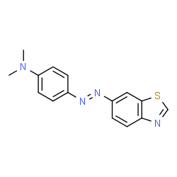 ChemSpider 2D Image | 4-[2-(6-Benzothiazolyl)diazenyl]-N,N-dimethylbenzenamine | C15H14N4S