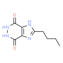 ChemSpider 2D Image | 2-Butyl-5,6-dihydro-1H-imidazo[4,5-d]pyridazine-4,7-dione | C9H12N4O2