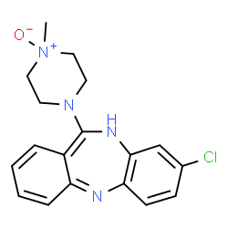 ChemSpider 2D Image | 8-Chloro-11-(4-methyl-4-oxido-1-piperazinyl)-10H-dibenzo[b,e][1,4]diazepine | C18H19ClN4O