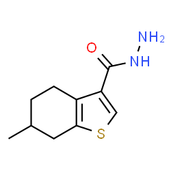 ChemSpider 2D Image | 6-Methyl-4,5,6,7-tetrahydro-1-benzothiophene-3-carbohydrazide | C10H14N2OS
