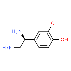 ChemSpider 2D Image | 4-[(1S)-1,2-Diaminoethyl]-1,2-benzenediol | C8H12N2O2