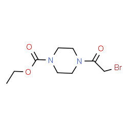 ChemSpider 2D Image | Ethyl 4-(bromoacetyl)-1-piperazinecarboxylate | C9H15BrN2O3