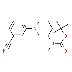 ChemSpider 2D Image | tert-Butyl (1-(4-cyanopyridin-2-yl)piperidin-3-yl)(methyl)carbamate | C17H24N4O2