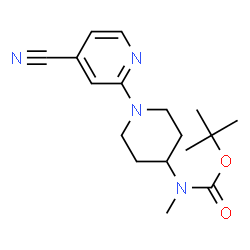 ChemSpider 2D Image | TERT-BUTYL N-[1-(4-CYANOPYRIDIN-2-YL)PIPERIDIN-4-YL]-N-METHYLCARBAMATE | C17H24N4O2