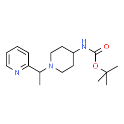 ChemSpider 2D Image | tert-Butyl (1-(1-(pyridin-2-yl)ethyl)piperidin-4-yl)carbamate | C17H27N3O2