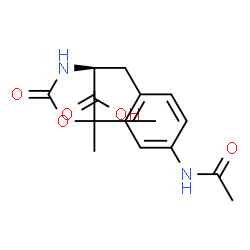 ChemSpider 2D Image | 4-Acetamido-N-{[(2-methyl-2-propanyl)oxy]carbonyl}-L-phenylalanine | C16H22N2O5
