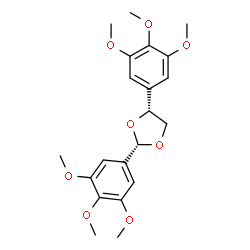 ChemSpider 2D Image | (2S,4R)-2,4-Bis(3,4,5-trimethoxyphenyl)-1,3-dioxolane | C21H26O8