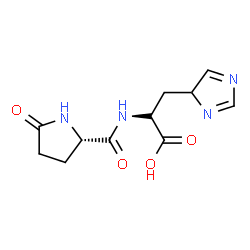 ChemSpider 2D Image | 5-Oxo-L-prolyl-3-(4H-imidazol-4-yl)-D-alanine | C11H14N4O4