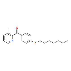 ChemSpider 2D Image | [4-(Heptyloxy)phenyl](3-methyl-2-pyridinyl)methanone | C20H25NO2