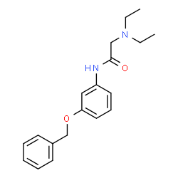 ChemSpider 2D Image | N-[3-(Benzyloxy)phenyl]-N~2~,N~2~-diethylglycinamide | C19H24N2O2