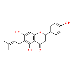 ChemSpider 2D Image | 5,7,4'-Trihydroxy-6-prenylflavanone | C20H20O5