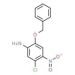 ChemSpider 2D Image | 2-(Benzyloxy)-5-chloro-4-nitroaniline | C13H11ClN2O3