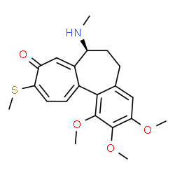 ChemSpider 2D Image | (7S)-1,2,3-Trimethoxy-7-(methylamino)-10-(methylsulfanyl)-6,7-dihydrobenzo[a]heptalen-9(5H)-one | C21H25NO4S