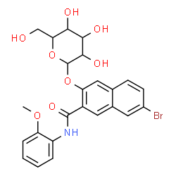ChemSpider 2D Image | Naphthol AS-BI ß-D-glucopyranoside | C24H24BrNO8