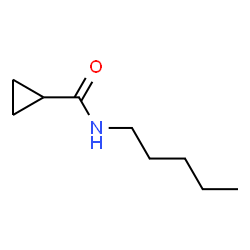 ChemSpider 2D Image | N-Pentylcyclopropanecarboxamide | C9H17NO