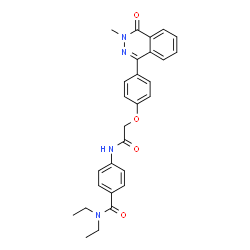 ChemSpider 2D Image | N,N-Diethyl-4-({[4-(3-methyl-4-oxo-3,4-dihydro-1-phthalazinyl)phenoxy]acetyl}amino)benzamide | C28H28N4O4